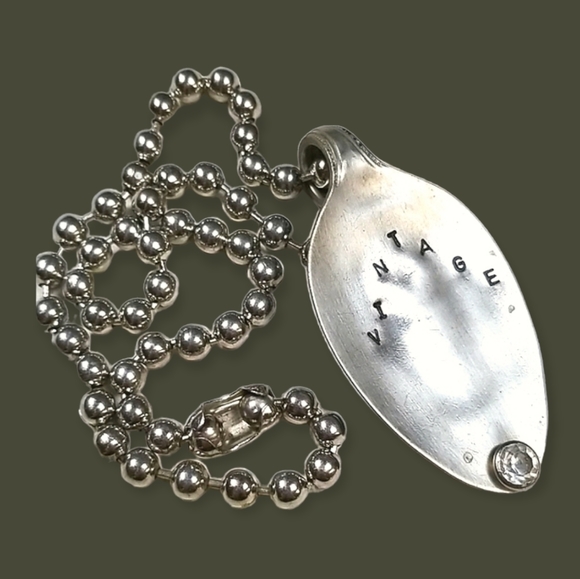 Hand Crafted Repurposed Vintage Spoon Ball Chain Necklace - Picture 16 of 16